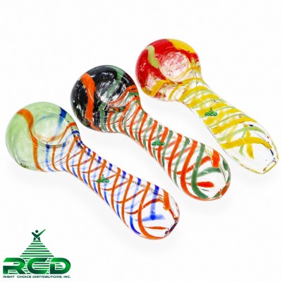 GLASS PIPE SWIRL ART FRITTED GP2783 1CT